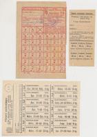 ~1941-1945. 6db vegyes élelmiszerjegy, közte "Budapesti cukorjegy", "Tejjegy" T:...