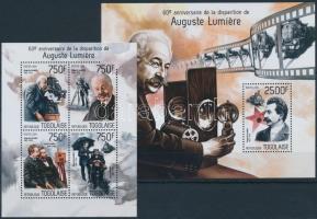 Auguste Lumiere's death anniversary mini sheet + block, Auguste Lumiere halálának évfordulója kisív + blokk