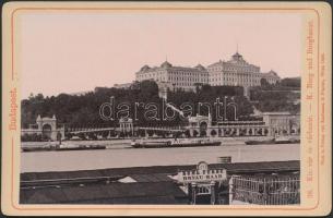 1890 Budapest, Kir.vár és várbazár, Donau Baad, keményhátú fotó, Karlmann és Franke, Bécs, 11x17cm