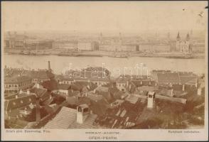 1888 Ofen-Pesth, Donau-Album, Helm's phot, Wien fotó, 11x16cm