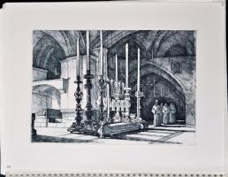 Zádor István 7 darab eredeti rézkarca Jeruzsálemről. Számozott album. Szolnok, 1995. Viktoria Kft. 1...