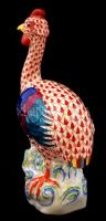 Herendi porcelán pikkelymintás pulyka, kézzel festett, hibátlan, jelzett, m: 20,5 cm