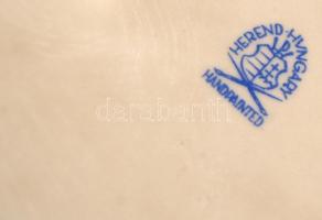 Herendi porcelán pikkelymintás pulyka, kézzel festett, hibátlan, jelzett, m: 20,5 cm
