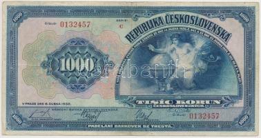 Csehszlovákia 1932. 1000K T:III
Czechoslovakia 1932. 1000 Korun C:F