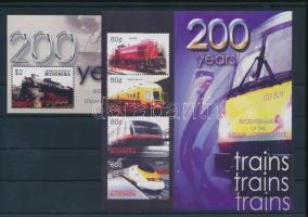 200th anniversary of Railway mini sheet set + blockset 200 éves a vasút kisívsor + blokksor