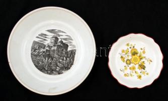 Vegyes porcelán tétel, jelzettek (Hollóháza, Aquincum,
Lippert & Haas in Schlaggenwald),  kopás...