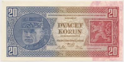 Csehszlovákia 1926. 20K festékhibás T:I
Czechoslovakia 1926. 20 Korun pigment error C:AU