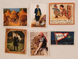 Vegyes német cigarettakártya-gyűjtemény, érdekes témákban, számos katonai, tengerészeti, militária k...