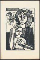 Józsa János (1936- ): Kurázsi mama sorozat (7db). Linó, papír, jelzés nélkül, 18×12 cm