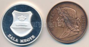 1991. "Mátyás 1440-1490 / Magyar Bélyeggyűjtők Országos Szövetsége" Br érem (42,5mm) + 200...