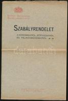 1907 Szabályrendelet a korcsmákról, sörházakról és pálinkamérésekről, Budapest Székesfőváros szabályrendeletei, pp.:12, 22x14cm