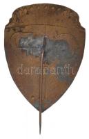 ~1920-1930. "Gy. P. I." zománcozott Br iskola jelvény (37x49mm) T:2