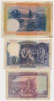 Spanyolország 1925. 100P + 1928. 25P + 1931. 50P + 1935. 5P (2x) + 1937. 50c + 1951. 1P T:vegyes
Sp...