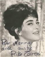 Rika Zarai francia énekesnő aláírása fényképén