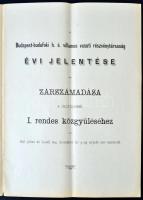 1898 Budapest-budafoki h. é. villamos vasuti részvénytársaság évi jelentése és zárszámadása a részvé...