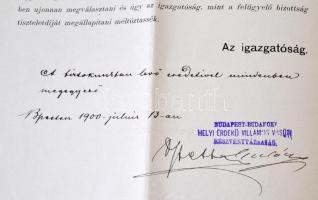 1898 Budapest-budafoki h. é. villamos vasuti részvénytársaság évi jelentése és zárszámadása a részvé...