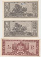 1946. 100.000BP (6x) + 1.000.000BP (2x) T:II-,III