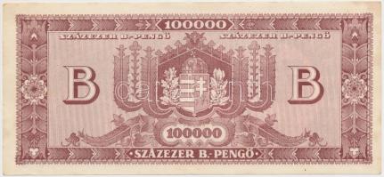 1946. 100.000BP vágáshibás T:III szép papír
