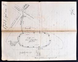 1901 Budai Korcsolyázó-Egylet hivatalos levele egy Krisztina körúti jégpálya tervéről, pp.:4, 30x23c...