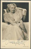 Erna Sack német filmszínésznő aláírása fényképén