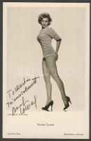 Nicole Courcel francia filmszínésznő aláírása fényképén