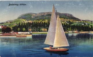 Balaton; Badacsony, hajók - 2 db régi képeslap / 2 old postcards