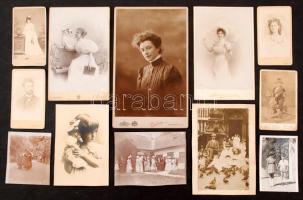 cca 1880-1910 A bajsai Vojnich család tagjait ábrázoló 12 db fotó nagyrészt a századelőről