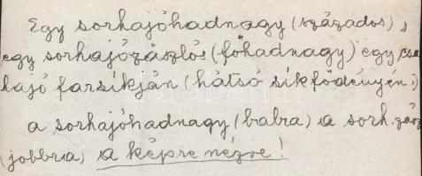 cca 1910 Egy sorhajóhadnagy (százados) és egy sorhajózászlós (főhadnagy) eszmecseréje egy csatahajó ...