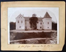 1893 Felsőpulya a Rohonczy kastély nagyméretű keményhátú fotó / Burgenland, Oberpullendorf Rohonczy castle large photo Photo size: 27x21 cm