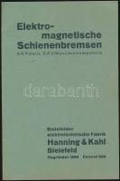 cca 1920 Elektro- magnetische Schienenbremsen, Hanning-Kahl Bielefeld, pp.:16, 22x14cm