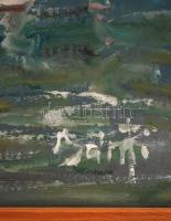 Bánfi jelzéssel: Balatonfüred. Olaj, karton, üvegezett keretben, 42x33 cm
