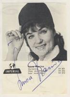 Imca Marino holland énekesnő aláírása fényképén