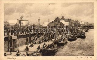 Hamburg, Deichtor Markt / market, port, boats