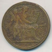 1896. "I. Ferencz József / Millenniumi emlék" fém emlékérem, fül letört (29,5mm) T:2-,3 ph