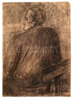 Kmetty jelzéssel: Férfi háttal, pasztell, papír, 61,5×42,5 cm