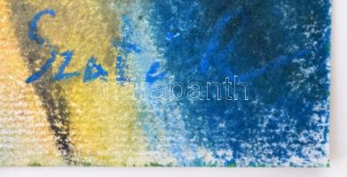 Szántó jelzéssel: Anya és lánya, pasztell, papír, 29,5×20,5 cm