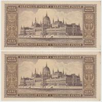 1946. 100.000.000P (4x) párban sorszámkövetők T:I,I-