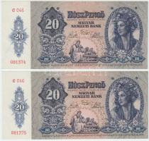 1941. 20P (2x) sorszámkövetők T:I