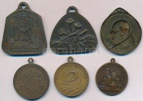 6db külföldi érem és jelvény tétel, benne "XXIII. János pápa", "Tátra", "Be...