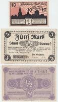 Németország / Weimari Köztársaság 1918-1923. 5db klf szükségpénz, közte Hamburg, Hannover, Sorau T:vegyes Germany / Weimar Republic 1918-1923. 5pcs of diff necessity notes, including Hamburg, Hannover, Sorau C:mixed