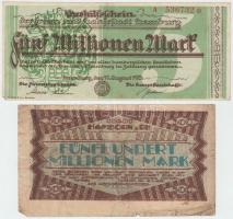 Németország / Weimari Köztársaság 1918-1923. 5db klf szükségpénz, közte Hamburg, Hannover, Sorau T:v...