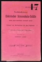 1901 Verhinderung Elektrischer Strassenbahn- Unfalle, pp.:32, 23x15cm