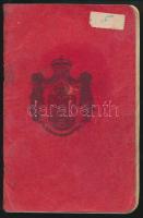 1928 Útlevél, Szerb-Horváth-Szlovén Királyság, pp.:24, okmánybélyegekkel, elvált lapokkal, 15x10