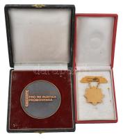 ~1970-1980. "Mezőgazdaság Kiváló Dolgozója" zománcozott, aranyozott fém kitüntetés + "...