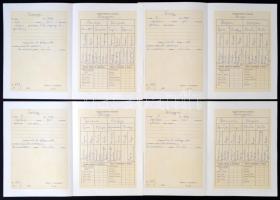 1985-89 Lovak törzskönyvei, 8db, 28x21cm