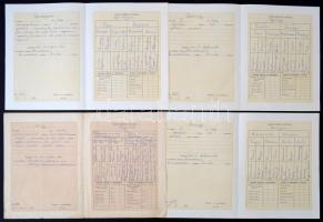 1985-89 Lovak törzskönyvei, 8db, 28x21cm