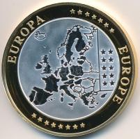 DN "Emlékérem az euróövezet országainak közös valutájáról - Vatikán" aranyozott, ezüstözöt...