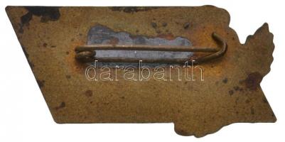 ~1970. "Spartacus Természetjárók" zománcozott fém jelvény (37x18,5mm) T:2