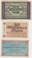 Németország / Weimari Köztársaság 1923. 5db klf szükségpénz, közte Berlin, Düsseldorf, Gleiwitz T:III Germany / Weimar Republic 1923. 5pcs of diff necessity note, including Berlin, Düsseldorf, Gleiwitz C:F