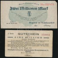 Németország / Weimari Köztársaság 1923. 5db klf szükségpénz, közte Berlin, Düsseldorf, Gleiwitz T:II...